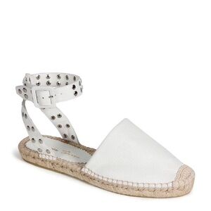 PAULA TORRES Ava Espadrille Sandal in Off White, Size 8.5